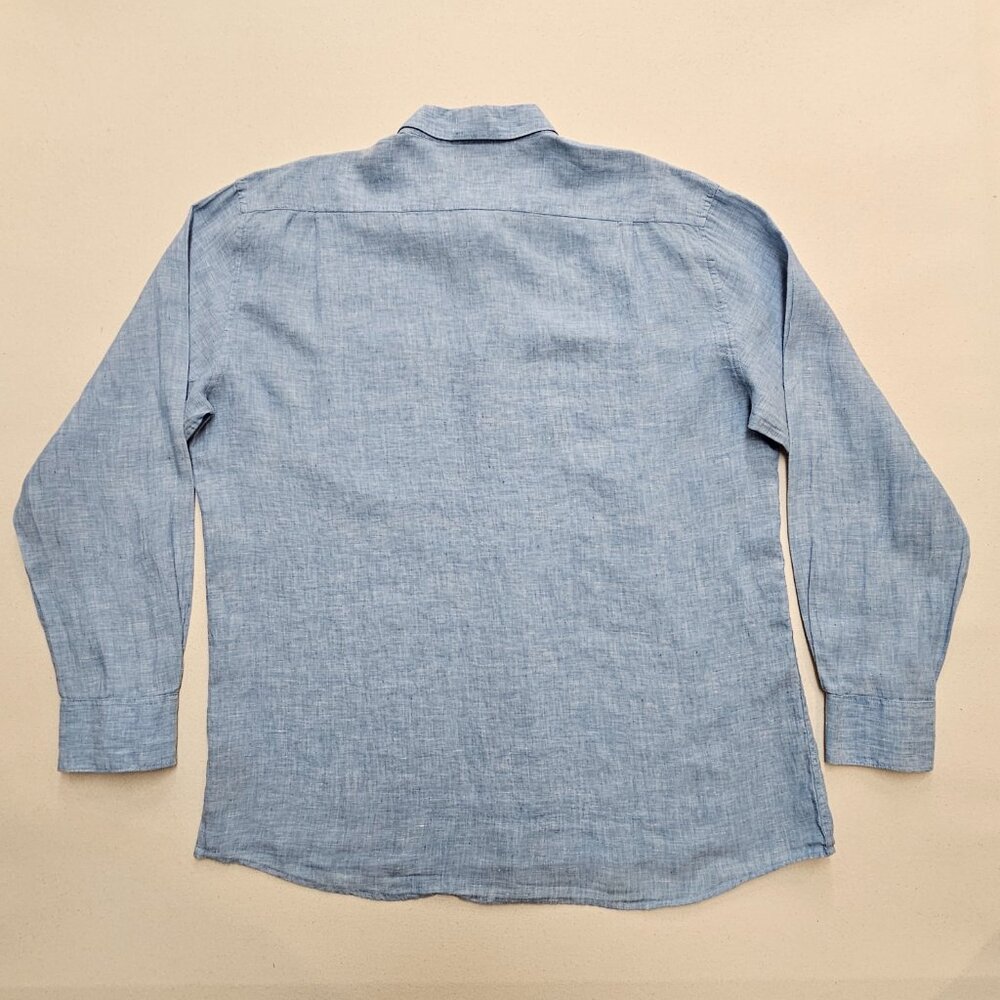 Barbour Linen Regular Fit Button Down Xl - image 3